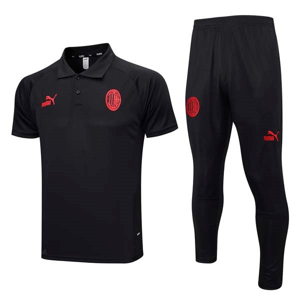 Polo AC Milan Conjunto Completo 2023 2024 Negro 2